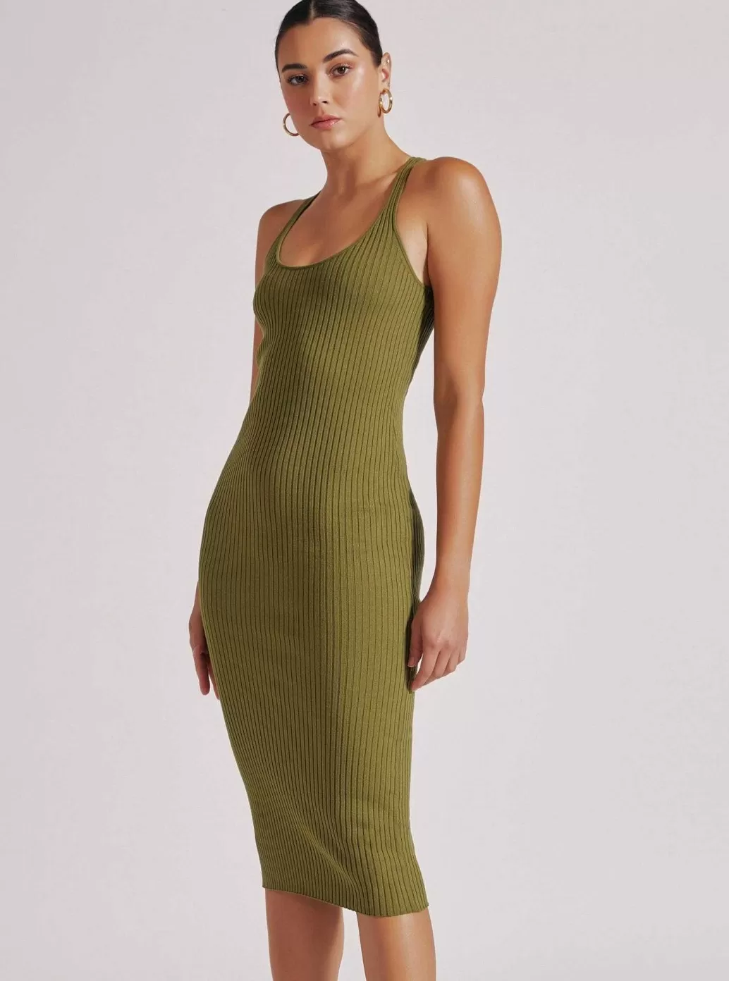 Cheap Blanc Noir Color Block Dress Olive Drab/Daiquiri Grn
