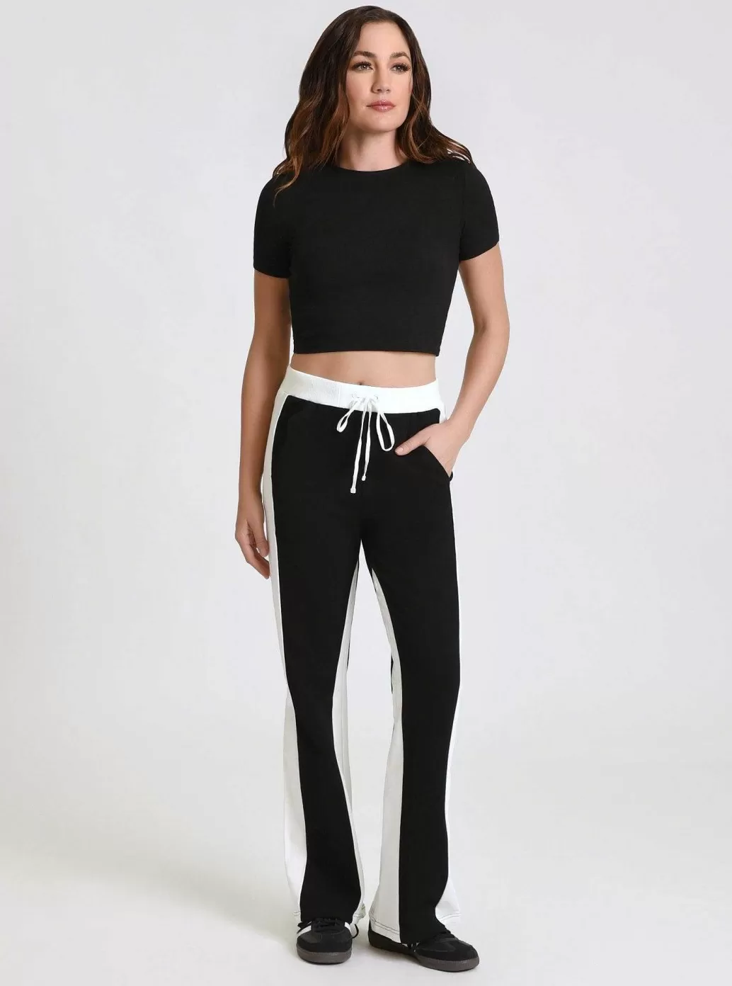 Cheap Blanc Noir Color Blocked Wide Leg Pant